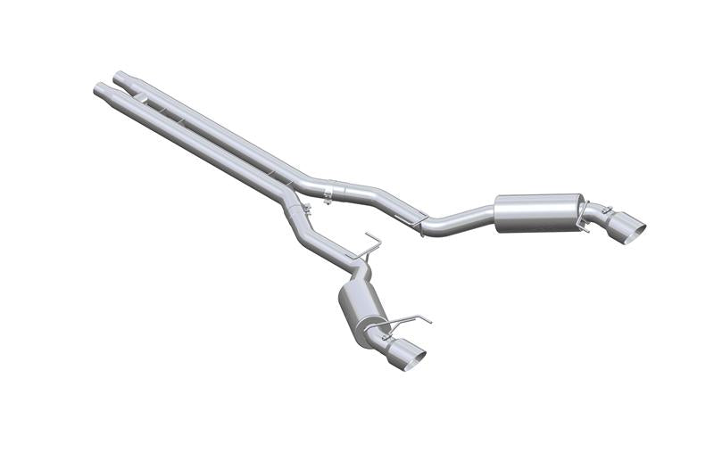 MBRP PS7277AL - MBRPS7277AL - MBRP 15 Ford Mustang GT 5.0 3in Cat Back Dual Split Rear Street Version 4.5in Tips - Aluminized - Shipped in Europe - Tuningsupply.com