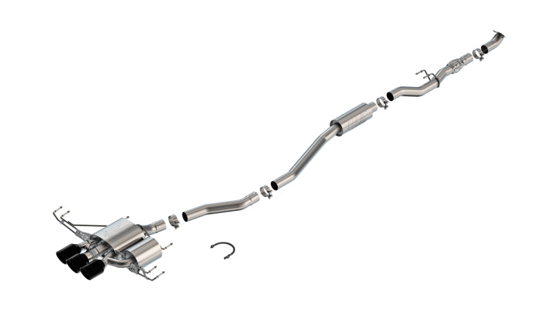 Borla 140927CB - BOR140927CB - Borla 2023 Honda Civic Type R MT ATAK Catback Exhaust w/ 4in Ceramic Black Tips - Shipped in Europe - Tuningsupply.com
