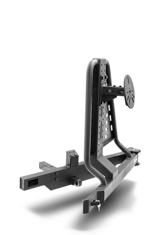 Go Rhino HC200T - GORHC200T - Go Rhino Swing-A-Way Hitch Mounted Tire Carrier (Lic. Plate Lights Not Included) - Textured Black - Shipped in Europe - Tuningsupply.com