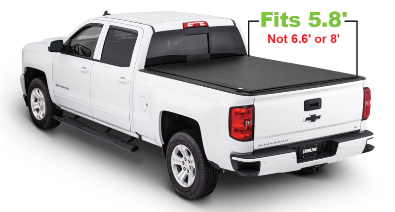Tonno Pro LR-1050 - TNPLR-1050 - Tonno Pro 14-19 Chevy Silverado 1500 5.8ft Fleetside Lo-Roll Tonneau Cover - Shipped in Europe - Tuningsupply.com