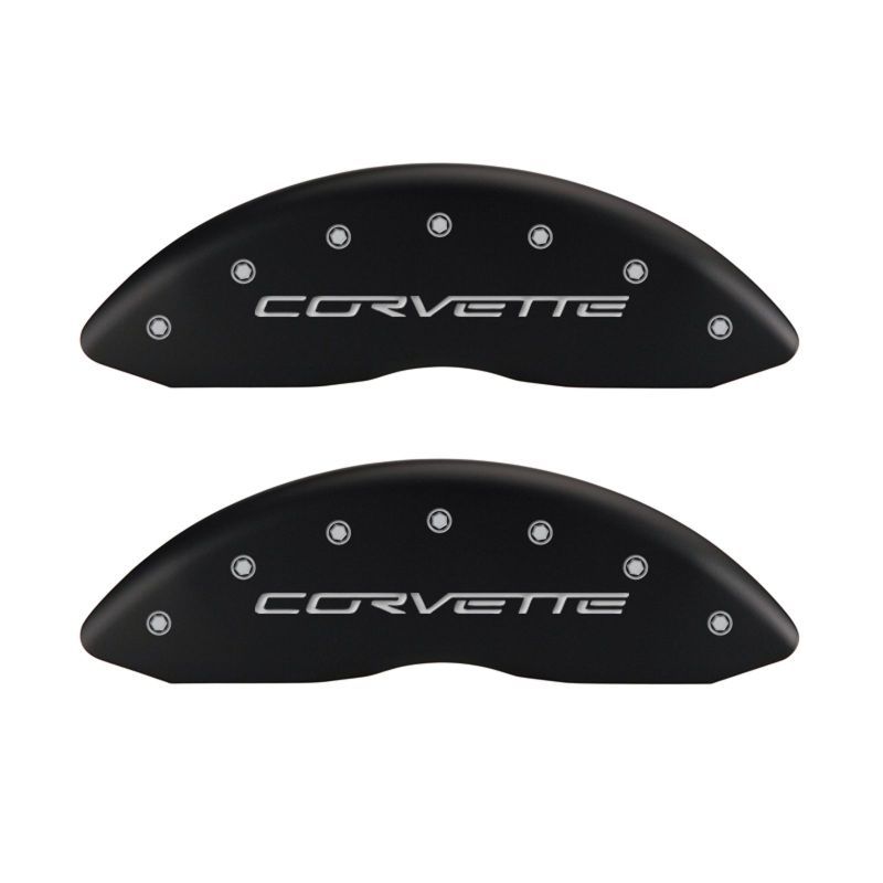 MGP 13083SCV6RD - MGP13083SCV6RD - MGP 4 Caliper Covers Engraved Front & Rear C6/Corvette Red finish silver ch - Shipped in Europe - Tuningsupply.com