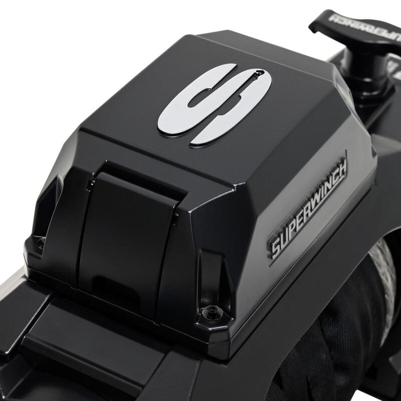 Superwinch 1712204 - SUW1712204 - Superwinch 12000 LBS 12V DC 3/8in x 80ft Synthetic Rope SX12SR Winch - Semi Gloss Black - Shipped in Europe - Tuningsupply.com