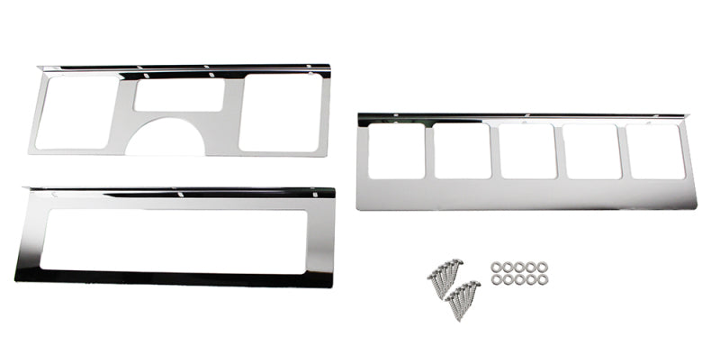Kentrol 30519 - KEN30519 - Kentrol 87-95 Jeep Wrangler YJ Dash Overlay Set (3 pieces) - Polished Silver - Shipped in Europe - Tuningsupply.com