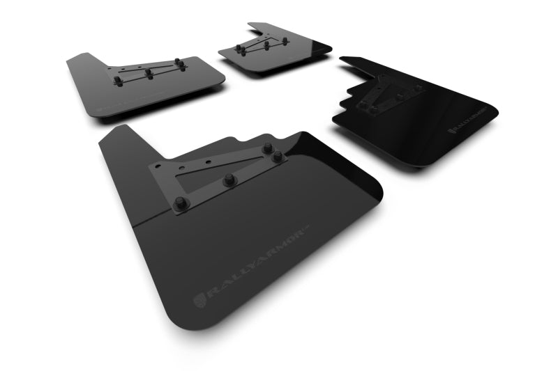 Rally Armor MF115-UR-BLK-MBK - RALMF115-UR-BLK-MBK - Rally Armor 21-25 Ford F-150 (Excl. Raptor) Black UR Mud Flap w/Metallic Black Logo - Shipped in Europe - Tuningsupply.com