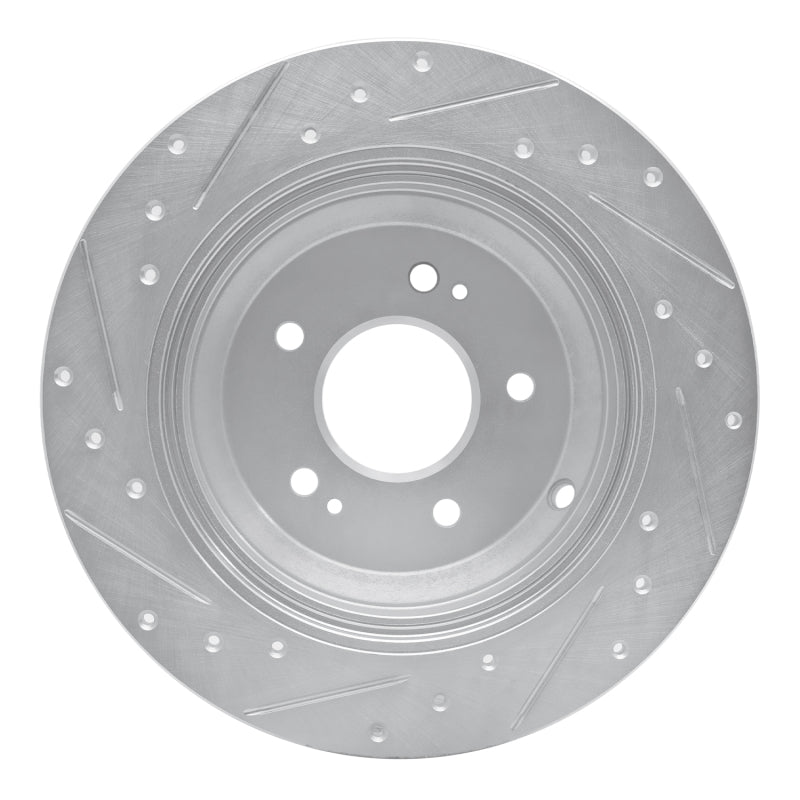 R1 Concepts 631-21041R - RNC631-21041R - R1 18-23 Genesis G70 Rear Right Drilled & Slotted Silver Brake Rotor - Shipped in Europe - Tuningsupply.com