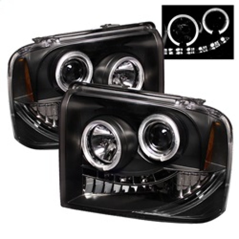 SPYDER 5010544 - SPY5010544 - Spyder Ford F250/350/450 Super Duty 05-07 Projector Headlights LED Halo- LED Blk PRO-YD-FS05-HL-BK - Shipped in Europe - Tuningsupply.com