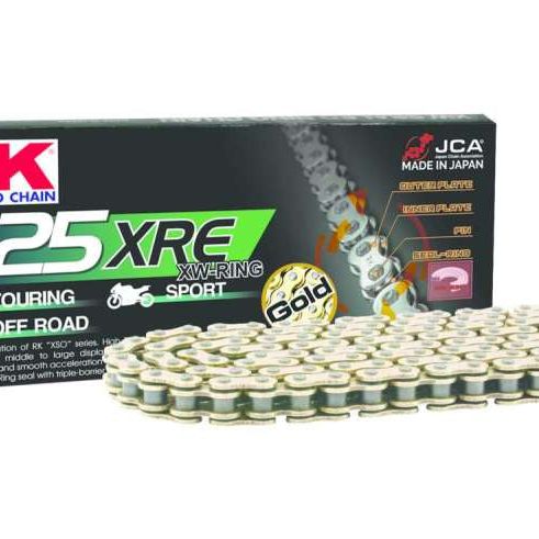 RK Chain GB525XRE-120 - RKCGB525XRE-120 - RK Chain GB525XRE-120L XW-Ring - Gold - Shipped in Europe - Tuningsupply.com
