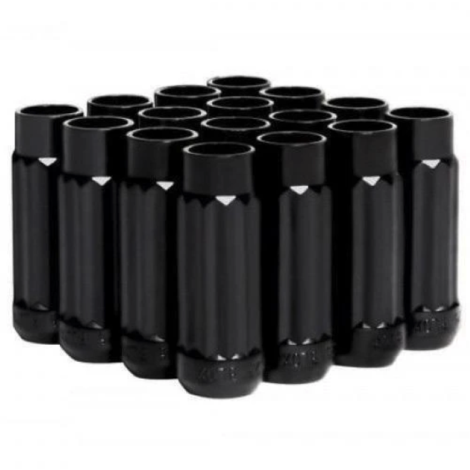 BLOX Racing BXAC-00144-BK - BLOBXAC-00144-BK - BLOX Racing 12-Sided P17 Tuner Lug Nuts 12x1.25 - Black Steel - Set of 16 - Shipped in Europe - Tuningsupply.com