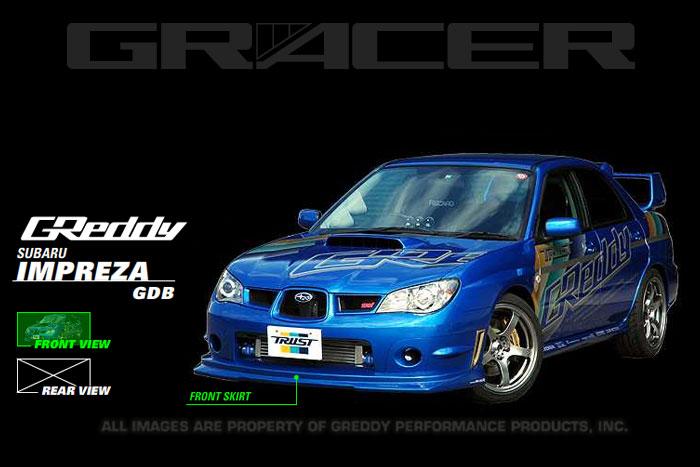 GReddy - GRE17060053 - GReddy 06-07 WRX & STi Front Lip Spoiler FRP - Shipped in Europe - Tuningsupply.com