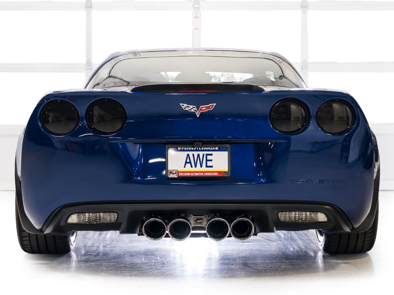 AWE Tuning 3015-42606 - AWE3015-42606 - AWE Tuning C6 Chevrolet Corvette Z06/ZR1 Touring Edition Axle-Back Exhaust w/ Chrome Silver Tips - Shipped in Europe - Tuningsupply.com