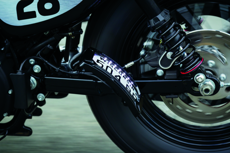 Kuryakyn 3191 - KUR3191 - Kuryakyn Nova Curved Vertical Mount Side License Plate Holder Gloss Black - Shipped in Europe - Tuningsupply.com