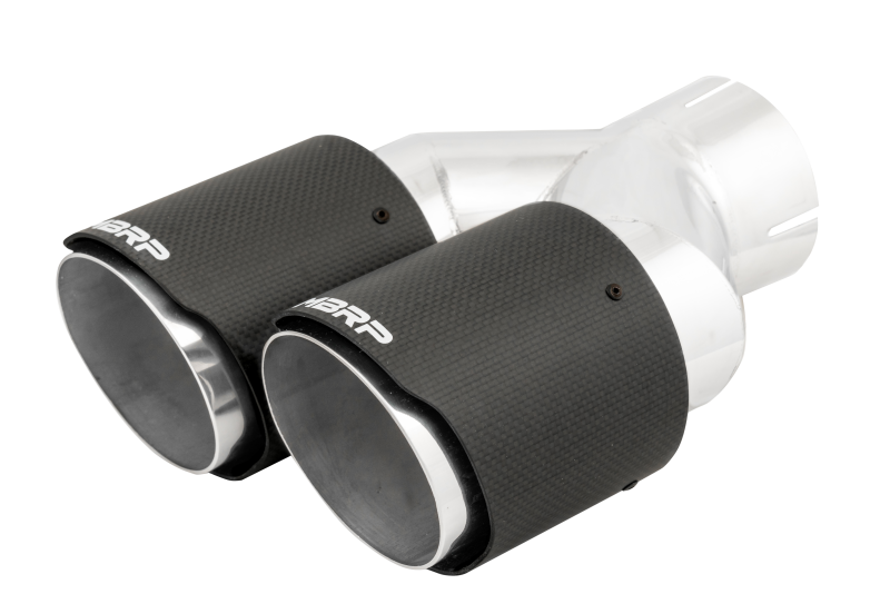 MBRP PT5182CF - MBRPT5182CF - MBRP 3in ID / Dual 4in OD Out Staggered L 9.87in / R 9.37in Dual Wall Carbon Fiber Univ Exhaust Tip - Shipped in Europe - Tuningsupply.com