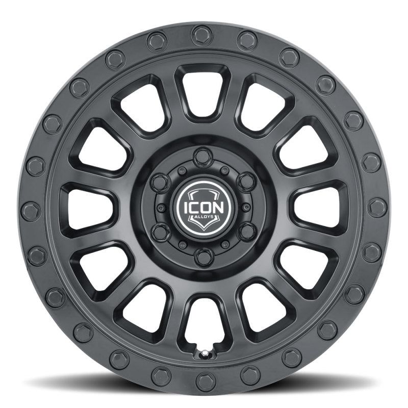 ICON 8017858347DB - ICO8017858347DB - ICON Hulse 17 X 8.5 6 X 5.5 0mm Offset 4.75in BS Double Black - Shipped in Europe - Tuningsupply.com