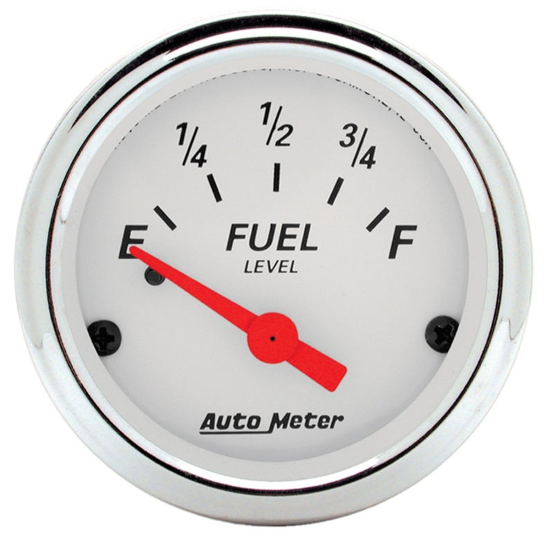 AutoMeter 1315 - ATM1315 - Autometer Arctic White 52mm 0E-90F Short Sweep Electronic Fuel Level Gauge - Shipped in Europe - Tuningsupply.com