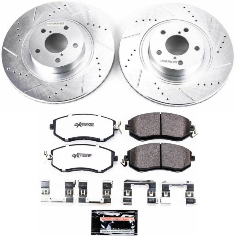 PowerStop K6082-26 - PSBK6082-26 - Power Stop 13-16 Scion FR-S Front Z26 Street Warrior Brake Kit - Shipped in Europe - Tuningsupply.com