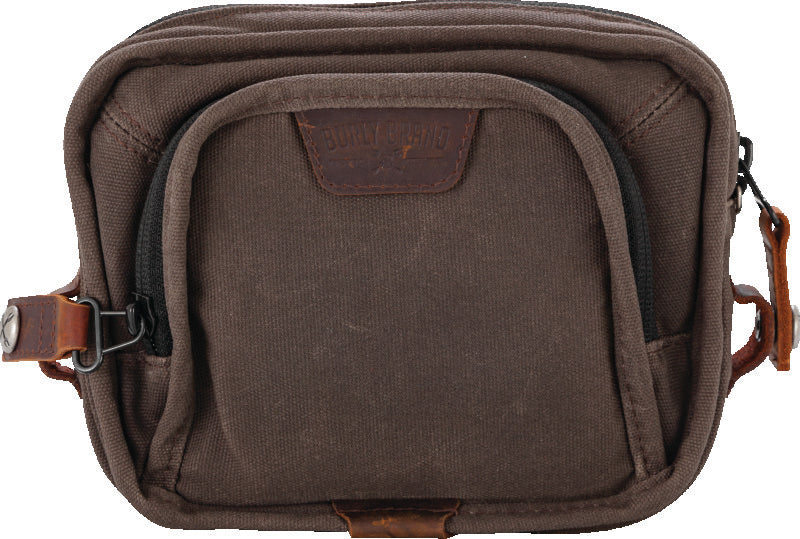 Burly Brand B15-1012D - BURB15-1012D - Burly Brand Handlebar Bag - Dark Oak - Shipped in Europe - Tuningsupply.com
