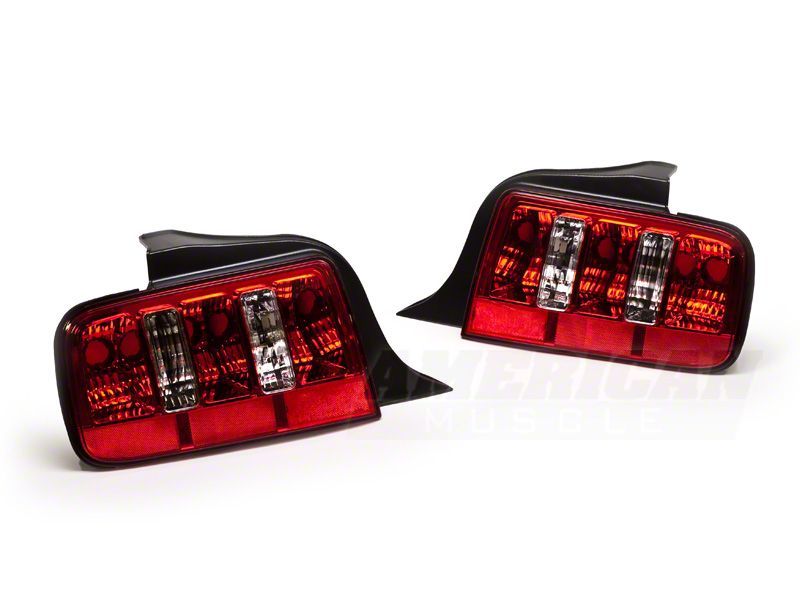 Raxiom 49123 - RAX49123 - Raxiom 05-09 Ford Mustang Coyote Tail Lights- Chrome Housing - Red/Clear Lens - Shipped in Europe - Tuningsupply.com