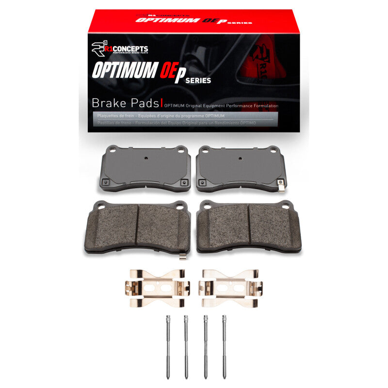 R1 Concepts 2551-1383-01 - RNC2551-1383-01 - R1 2009-2024 Nissan GT-R Rear R1 Optimum OE Pads & Hardware Kit - Shipped in Europe - Tuningsupply.com
