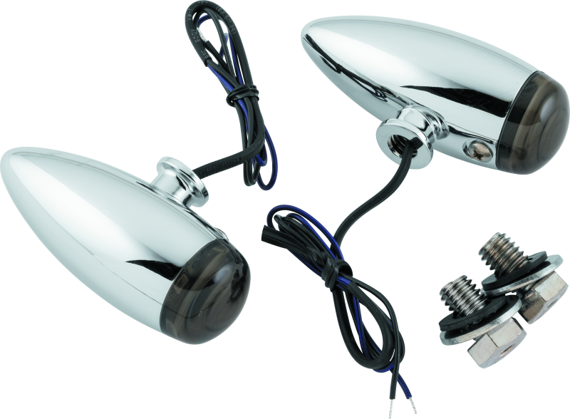 Kuryakyn 2500 - KUR2500 - Kuryakyn Super Bright LED Mini Bullet Lights Amber Chrome - Shipped in Europe - Tuningsupply.com