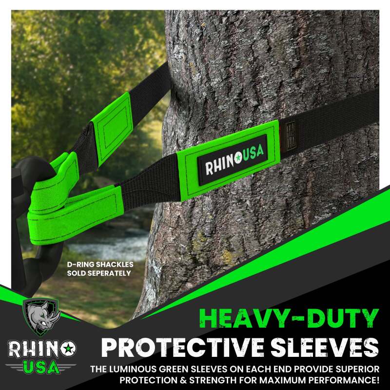 Rhino USA G-TOWSTRAP - RSAG-TOWSTRAP - Rhino USA Recovery Tow Strap 3Inx20Ft (Black) - Shipped in Europe - Tuningsupply.com