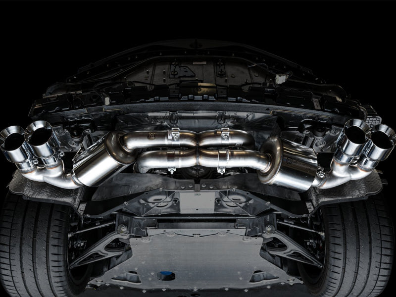 AWE Tuning 3015-42151 - AWE3015-42151 - AWE Tuning 2020 Chevrolet Corvette (C8) Touring Edition Exhaust - Quad Chrome Silver Tips - Shipped in Europe - Tuningsupply.com