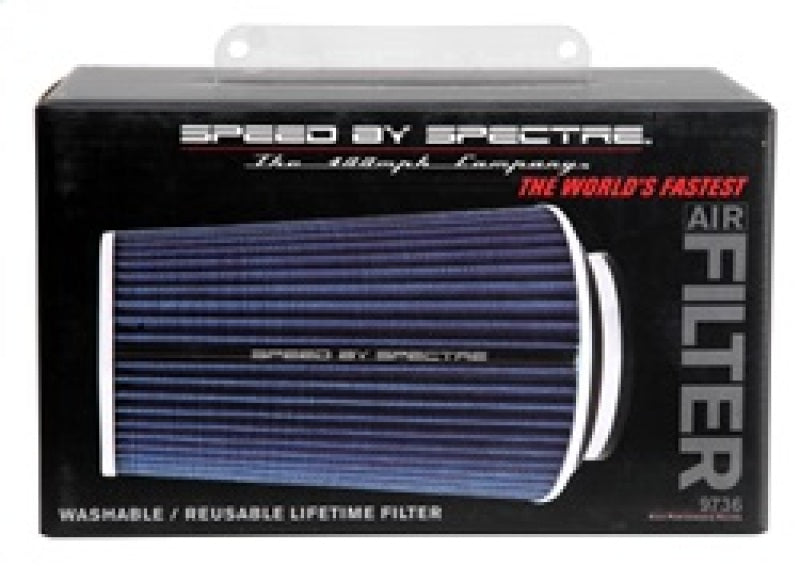 Spectre 9736 - SPE9736 - Spectre Adjustable Conical Air Filter 9-1/2in. Tall (Fits 3in. / 3-1/2in. / 4in. Tubes) - Blue - Shipped in Europe - Tuningsupply.com