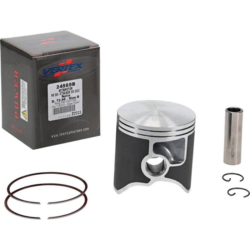 Vertex Pistons 24569B - VEP24569B - Vertex Piston 22-24 Beta RR 2T 300 300cc Cast Replica Piston Kit - Shipped in Europe - Tuningsupply.com