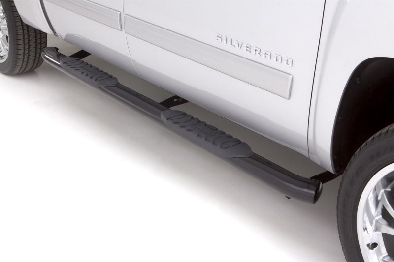 LUND 23891007 - LND23891007 - Lund 01-13 Chevy Silverado 1500 Crew Cab 5in. Oval Curved Steel Nerf Bars - Black - Shipped in Europe - Tuningsupply.com