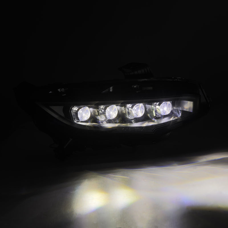 AlphaRex 880491 - ARX880491 - AlphaRex 16-21 Honda Civic NOVA-Series LED Proj Headlights Blk w/Activation Light & Seq.Sig / SB DRL - Shipped in Europe - Tuningsupply.com