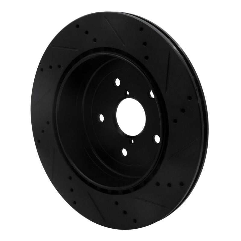 R1 Concepts 633-13022L - RNC633-13022L - R1 08-20 Subaru WRX Rear Left Drilled & Slotted Black Brake Rotor - Shipped in Europe - Tuningsupply.com