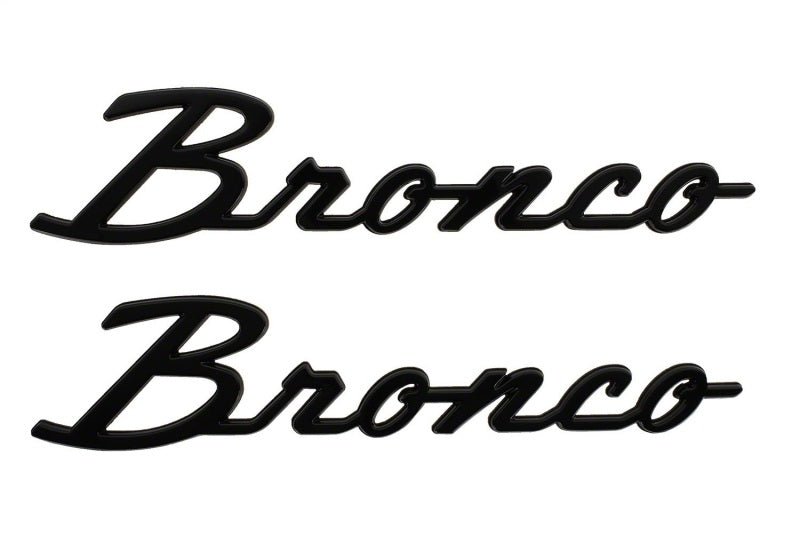 Ford Racing M-1447-BSGS - FRPM-1447-BSGS - Ford Racing 21-24 Bronco Classic Script Fender Badge Kit - Gloss Black - Shipped in Europe - Tuningsupply.com