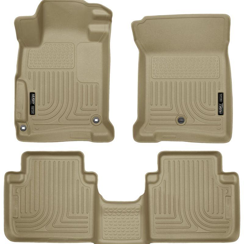 Husky Liners 98483 - HSL98483 - Husky Liners 2013 Honda Accord WeatherBeater Tan Front & 2nd Seat Floor Liners (4-Door Sedan Only) - Shipped in Europe - Tuningsupply.com