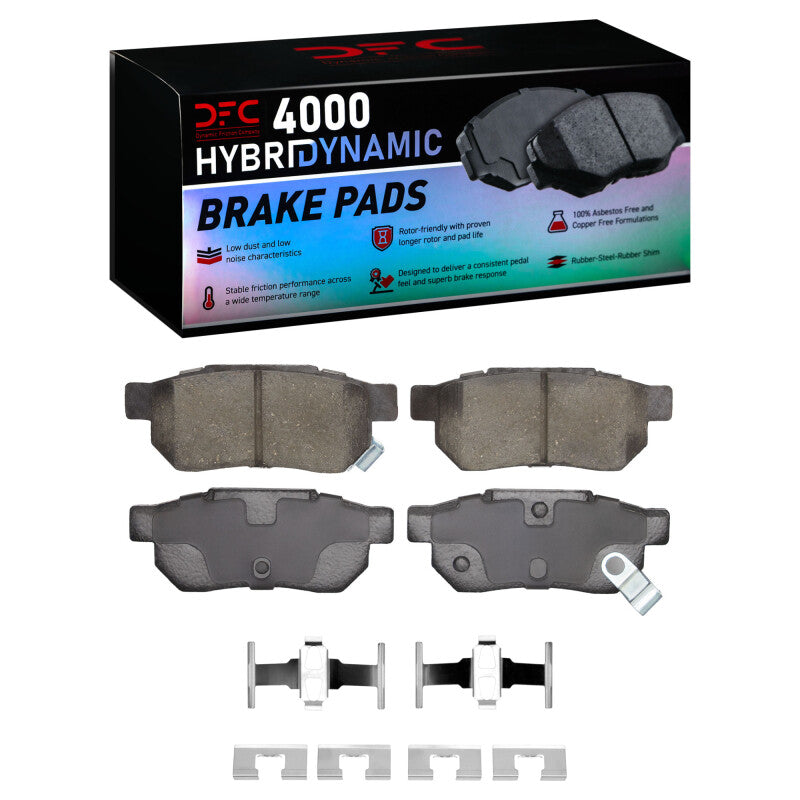 DFC 4000-0374-01 - DFC4000-0374-01 - DFC 99-00 Honda Civic Rear 4000 HybriDynamic Brake Pads and Hardware Kit - Shipped in Europe - Tuningsupply.com