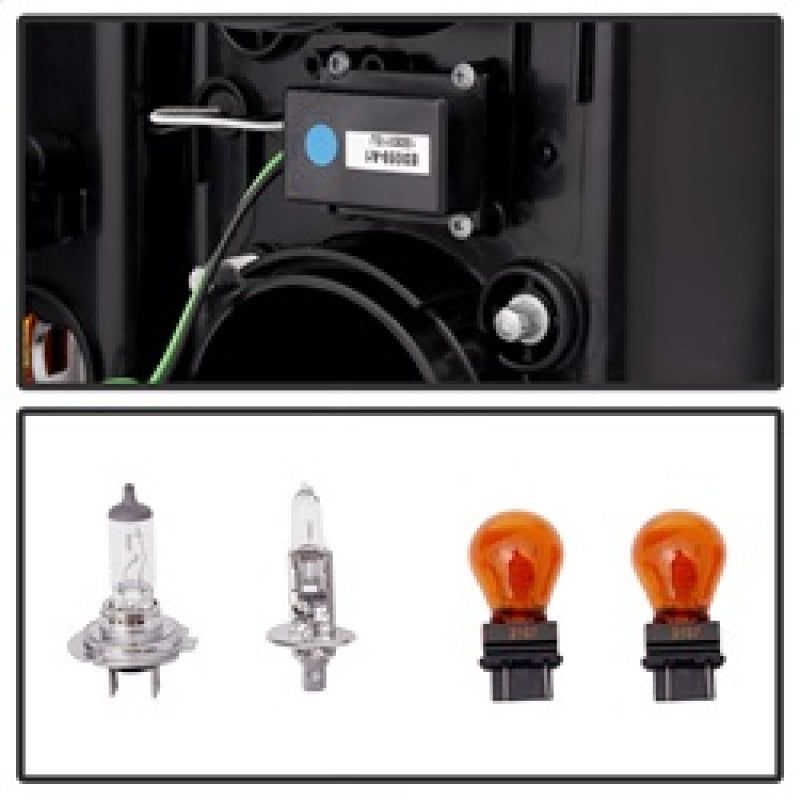 SPYDER 5081032 - SPY5081032 - Spyder Chevy Silverado 2014-16 2500 HD Projector Headlights Light Bar DRL Blk PRO-YD-CSHD14-LBDRL-BK - Shipped in Europe - Tuningsupply.com