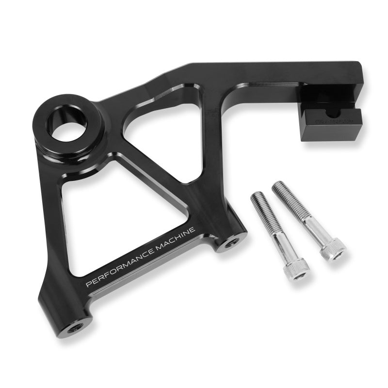 Performance Machine 0023-1828AGNM-A-B - PFM0023-1828AGNM-A-B - Performance Machine Touring Rear Rad Cal Bracket Assy - Black Ano - Shipped in Europe - Tuningsupply.com