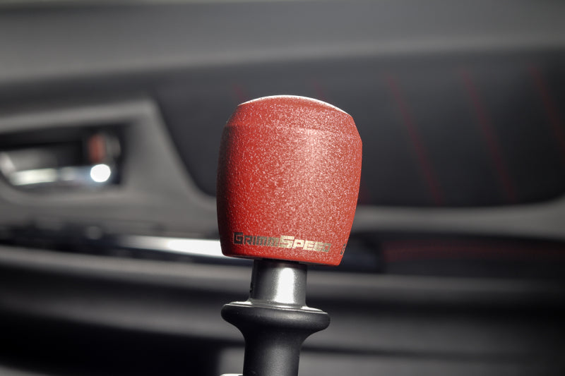 GrimmSpeed GRM380003 - GRMGRM380003 - GrimmSpeed Stubby Shift Knob Stainless Steel Red - M12x1.25 - Shipped in Europe - Tuningsupply.com