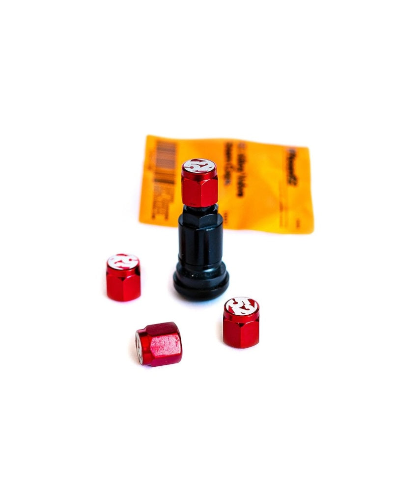 fifteen52 52-VALVE-PACK-RED - FFT52-VALVE-PACK-RED - Fifteen52 Valve Stem Cap Set - Red - 4 Pieces - Shipped in Europe - Tuningsupply.com