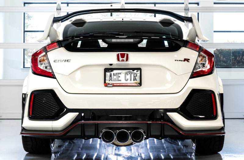 AWE Tuning 3015-42666 - AWE3015-42666 - AWE Tuning 2017+ Honda Civic Type R Touring Edition Exhaust w/Front & Mid Pipes - Chrome Silver Tips - Shipped in Europe - Tuningsupply.com