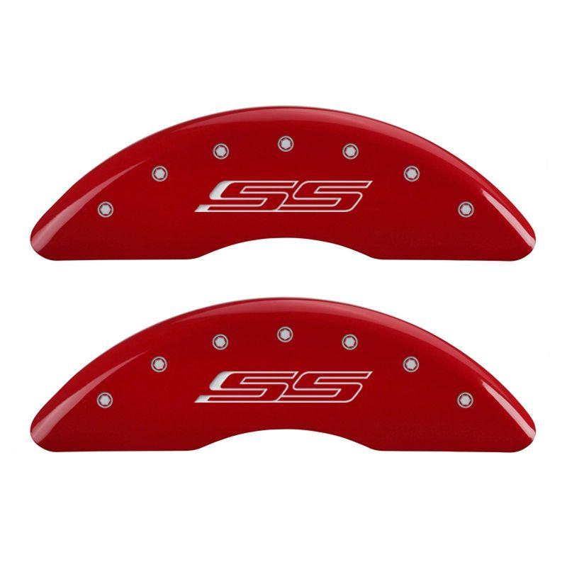 MGP 14241SSS5RD - MGP14241SSS5RD - MGP 4 Caliper Covers Engraved Front & Rear Gen 5/SS Red finish silver ch - Shipped in Europe - Tuningsupply.com