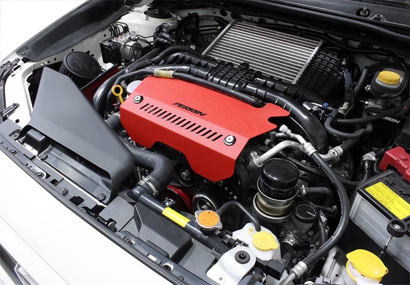 Perrin Performance PSP-ENG-152RD - PERPSP-ENG-152RD - PERRIN 15-21 Subaru WRX Pulley Cover - Red - Shipped in Europe - Tuningsupply.com