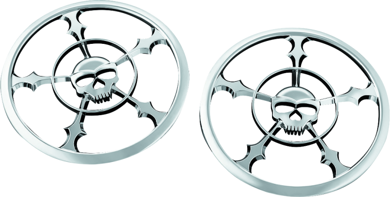 Kuryakyn 7373 - KUR7373 - Kuryakyn Zombie Speaker Grill 14-Up Touring Chrome - Shipped in Europe - Tuningsupply.com