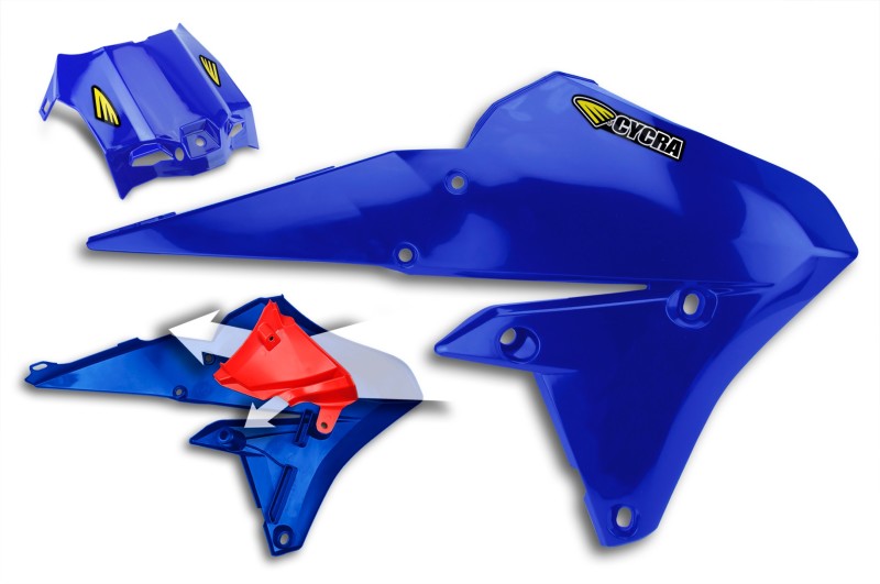 Cycra 1CYC-1778-62 - CYC1CYC-1778-62 - Cycra 15-19 Yamaha WR250F Powerflow Radiator Shrouds - OEM Blue - Shipped in Europe - Tuningsupply.com