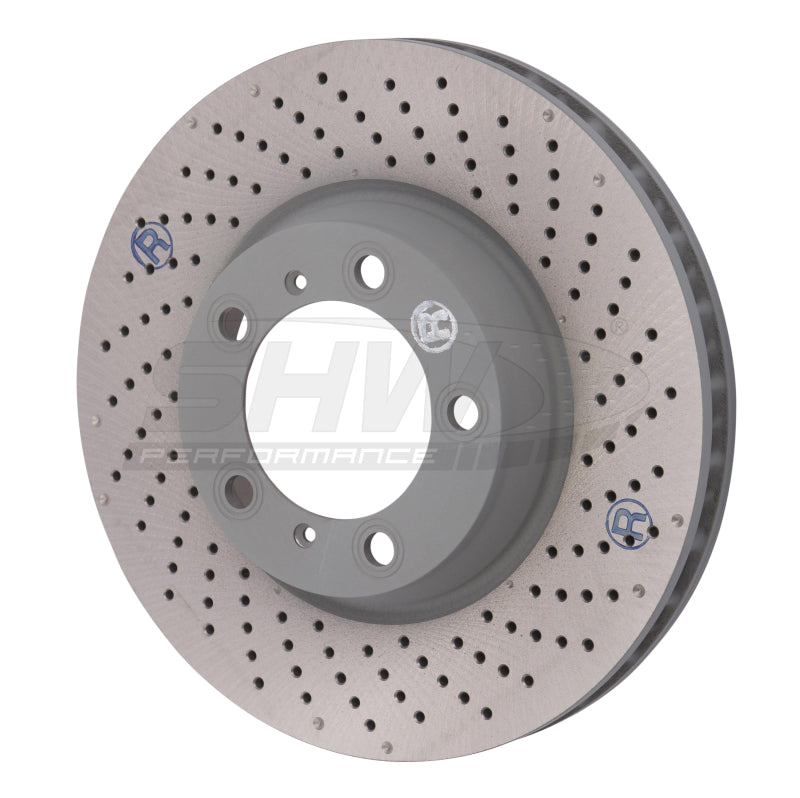SHW Performance PFR31022 - SHWPFR31022 - SHW 2012 Porsche 911 Carrera 4GTS 3.8L w/o Ceramics Right Frt Drill-Dimp MB Brake Rotor(99635141004) - Shipped in Europe - Tuningsupply.com