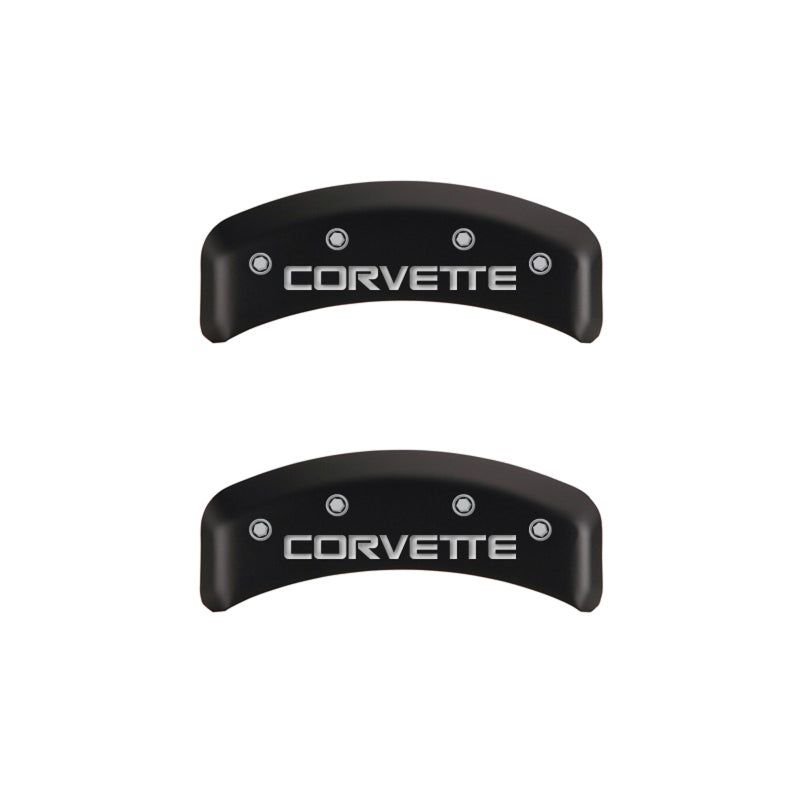 MGP 13013SCV4RD - MGP13013SCV4RD - MGP 4 Caliper Covers Gloss Red Engraved with Corvette C4 (Full Kit 4 Pieces) - Shipped in Europe - Tuningsupply.com