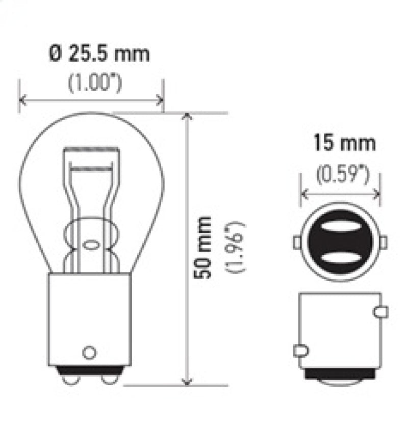Hella LA1157 - HELLA1157 - Hella Bulb 1157 12V 27/8W BAY15d S8 - Shipped in Europe - Tuningsupply.com