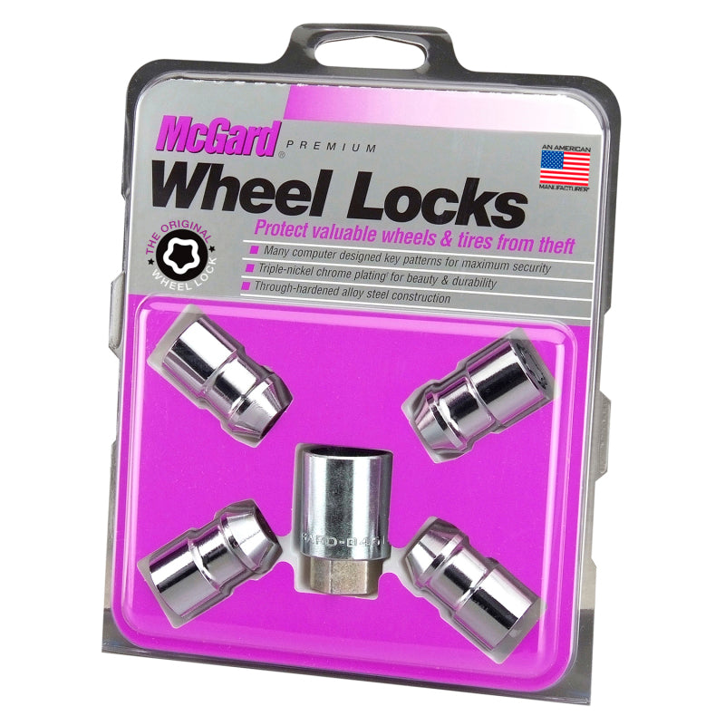 McGard 24132 - MCG24132 - McGard Wheel Lock Nut Set - 4pk. (Cone Seat) 7/16-20 / 3/4 Hex / 1.46in. Length - Chrome - Shipped in Europe - Tuningsupply.com