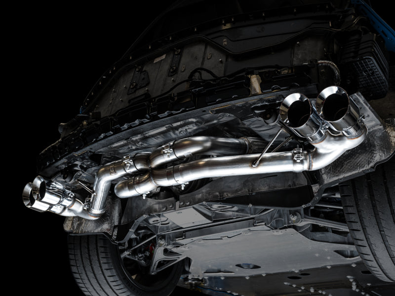 AWE Tuning 3020-42080 - AWE3020-42080 - AWE Tuning 2020 Chevrolet Corvette (C8) Track Edition Exhaust - Quad Chrome Silver Tips - Shipped in Europe - Tuningsupply.com