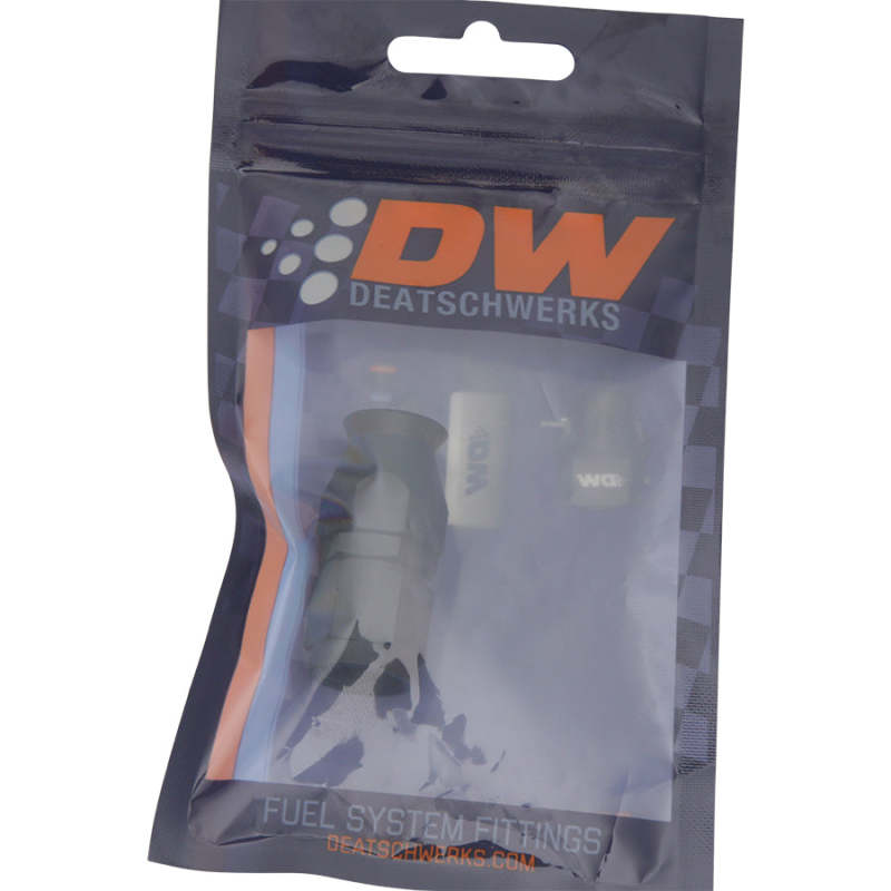 DeatschWerks 6-02-0850-B - DWK6-02-0850-B - DeatschWerks 6AN Female Swivel Straight Hose End PTFE (Incl 1 Olive Insert) - Anodized Matte Black - Shipped in Europe - Tuningsupply.com