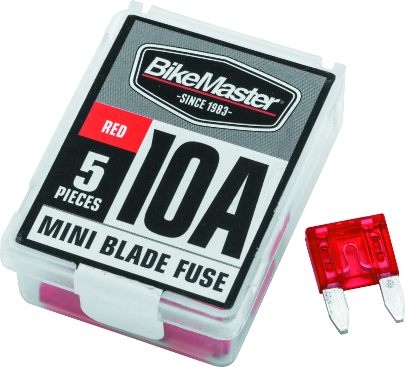 BikeMaster - BKM152444 - BikeMaster 5Piece 10A Replacement Mini Blade Fuse - Shipped in Europe - Tuningsupply.com