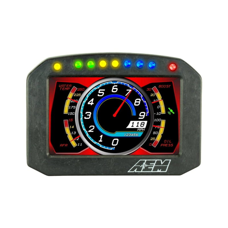 AEM 30-5602F - AEM30-5602F - AEM CD-5G Carbon Flush Digital Dash Display w/ Internal 20Hz GPS & Antenna - Shipped in Europe - Tuningsupply.com